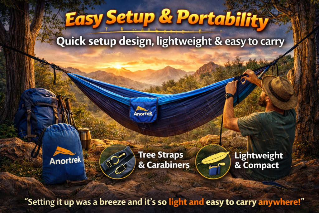 3. Reason #3: Easy Setup and Portability of Anortrek hammock