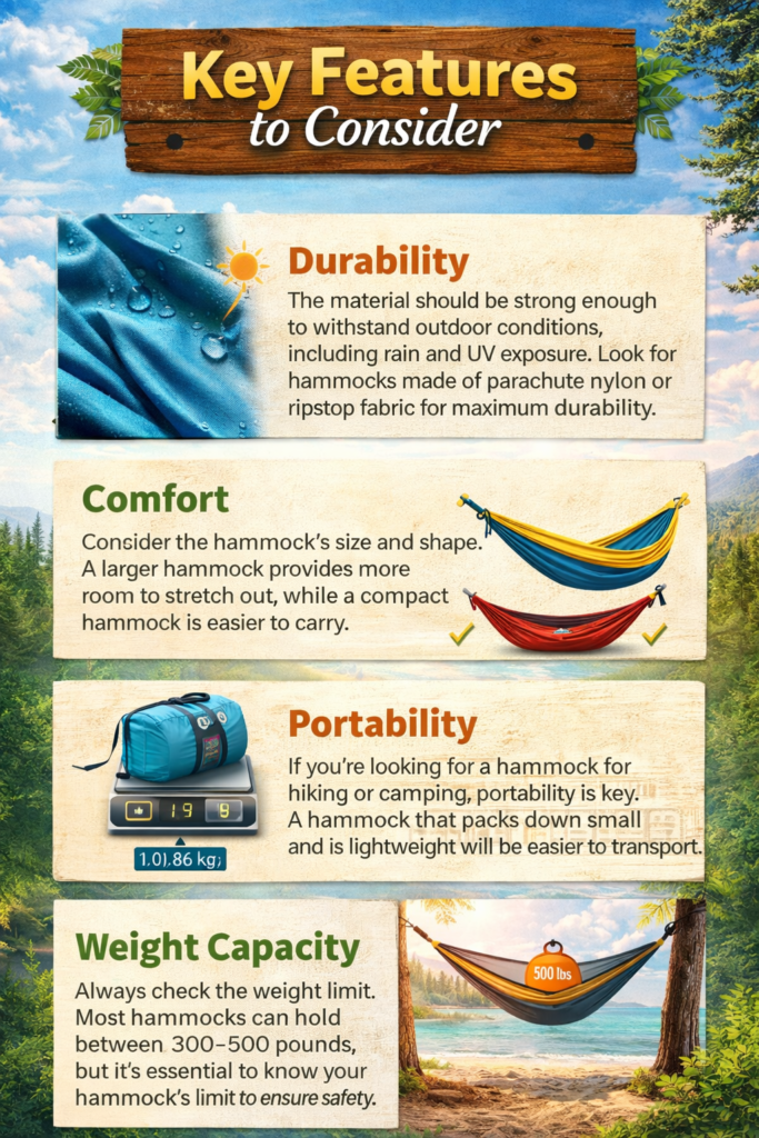 Key Features to Consider Portable Hammock