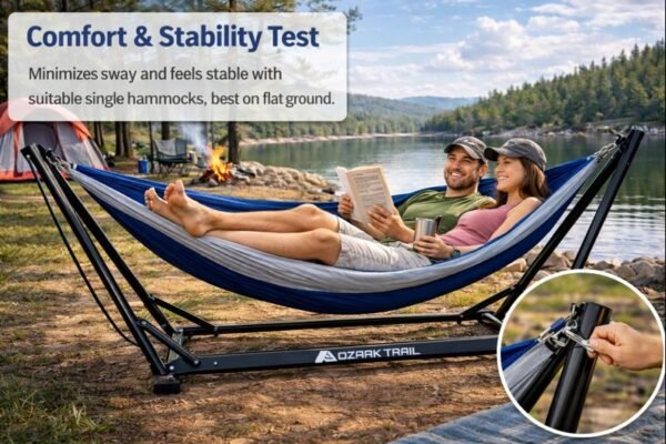 5. Comfort & Stability Test of Ozark Trail Hammock Stand
