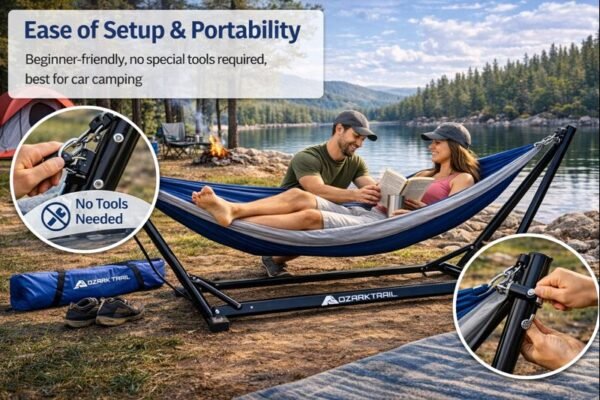 6. Ease of Setup & Portability Ozark Trail Hammock Stand