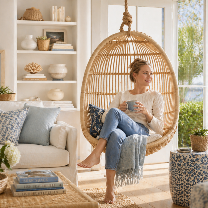 Serena and Lily Hanging Rattan Chair Review