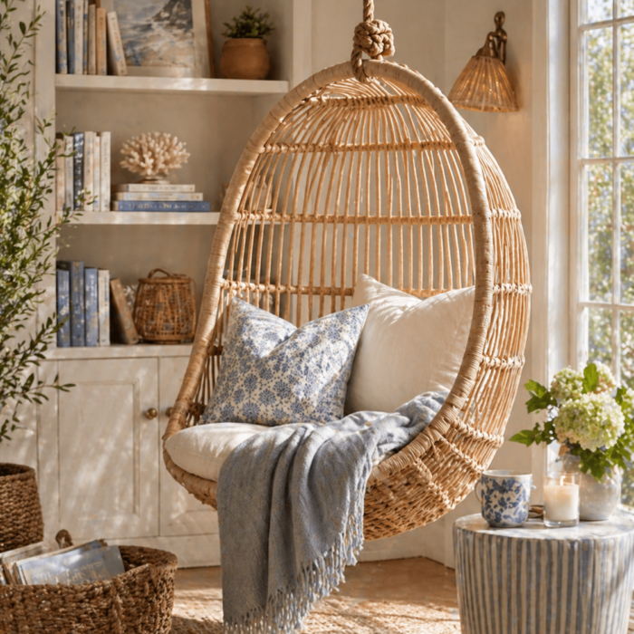 Serena and Lily Hanging Rattan Chair Review