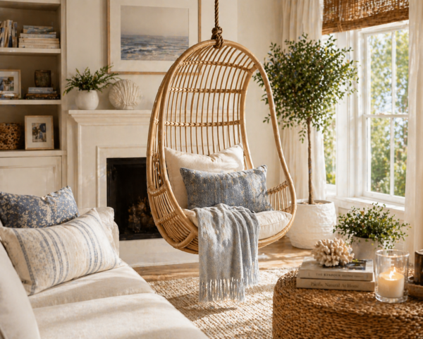 Serena and Lily Hanging Rattan Chair Review
