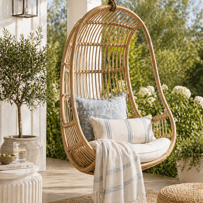 Serena and Lily Hanging Rattan Chair Review