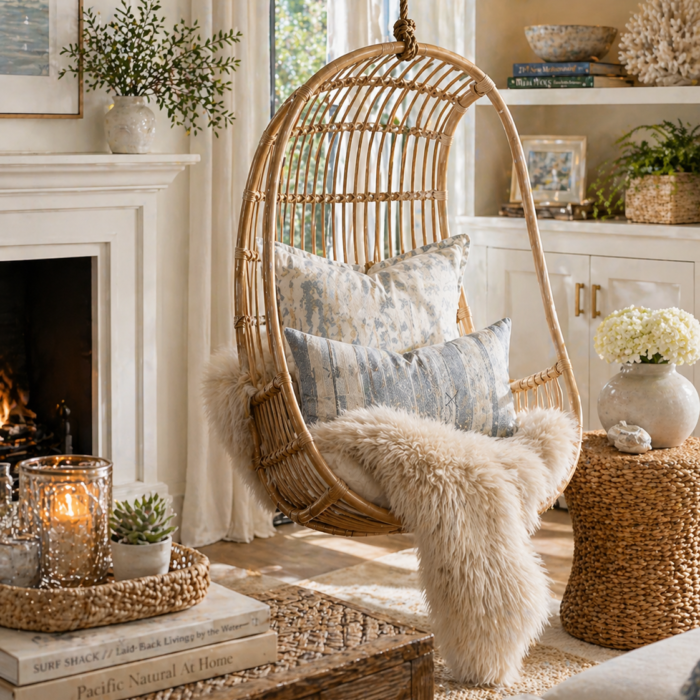 Serena and Lily Hanging Rattan Chair Review