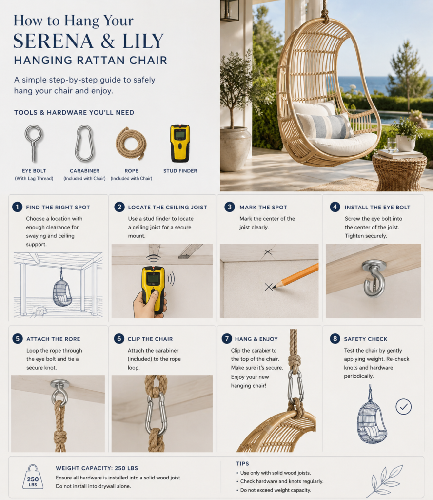 Serena and Lily Hanging Rattan Chair Review