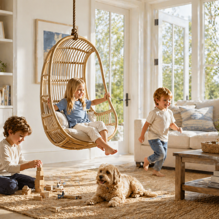 Serena and Lily Hanging Rattan Chair Review
