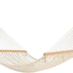 Castaway Living 13 ft. Double Traditional Hand Woven Cotton Rope Hammock – 2-Person, 450 lb Capacity, Free Extension Chains & Tree Hooks, Designed in The USA