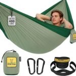 Wise Owl Outfitters Camping Hammock – 500lbs Portable Hammock with Tree Straps - Travel, Backpacking, Hiking, Outdoors Camping Gear - Single or Double