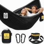 Wise Owl Outfitters Camping Hammock – 500lbs Portable Hammock with Tree Straps - Travel, Backpacking, Hiking, Outdoors Camping Gear - Single or Double