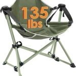 Kids Hammock Chair,Adjustable Kids Camping Chair,Folding Chair with Stand,Portable Hammock Chair for Camping, Travelling and Patio,Green,Supports 135 LBS
