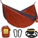 Wise Owl Outfitters Camping Hammock – 500lbs Portable Hammock with Tree Straps - Travel, Backpacking, Hiking, Outdoors Camping Gear - Single or Double