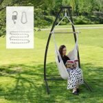 G TALECO GEAR C-Type Hanging Hammock Chair Stand, Heavy Steel Swing Hammock Chair Stand, Suitable for Indoor and Outdoor Swing Frame（Seat not Include）