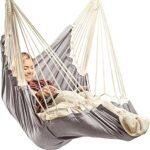 Hanging Hammock Chair Swing - Hammock Swing Chair with Foot Rest - Indoor/Outdoor Hanging Chair - Quick & Easy Setup with Durable Hardware – Spacious Full Body Support – Holds 440 Lbs