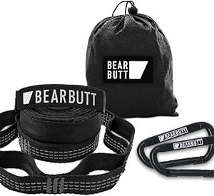 Bear Butt Kodiak Hammock Straps for Trees - 20 Feet Long, 40 Combined Loops - Holds 1000 Pounds - Camping Accessories With Carabiner