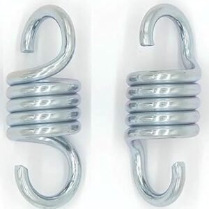 Alemon 800lbs Capacity Hammock Chair Spring, 4 Inch Porch Swing Springs Suspension Hangers Hooks Replacement for Outside Garden Patio Porch Swing Chairs Seat, Heavy Duty, 2 Pieces