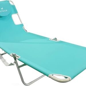 Ostrich the Original Chaise 72 x 22 Inch Lounge Portable Reclining Lounger, Outdoor Patio, Beach, Lawn, Camping, or Pool Tanning Chair, Aqua