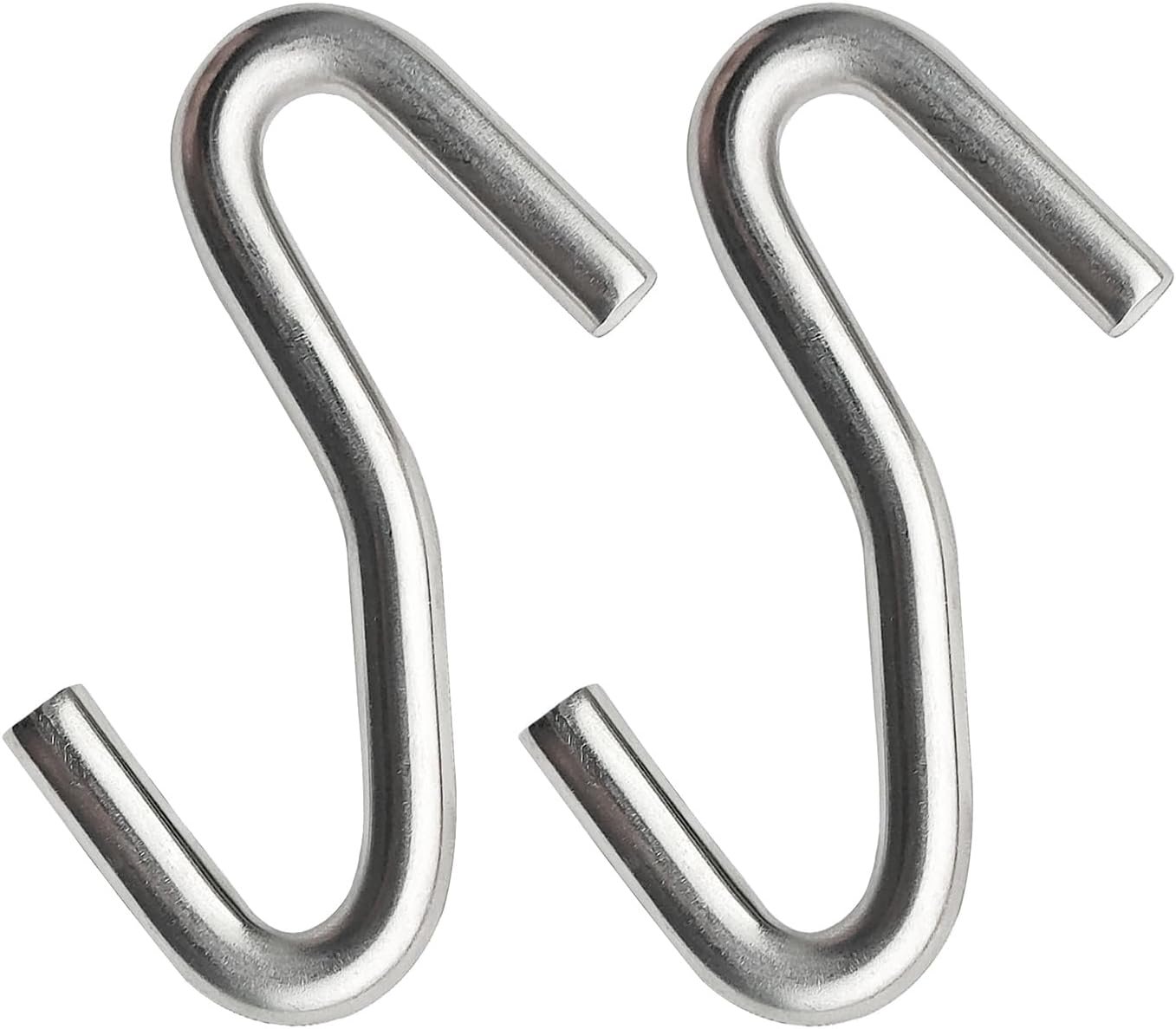 2 Packs Offset Hooks for Swing & Hammock Stand, 3.4 Inch x 1.5 Inch |201 Stainless Steel| 500 Lbs Max