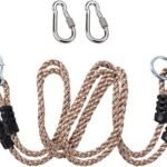 2PC Heavy Duty Length Adjustable Nylon Rope, 39'' Swing Extension Straps, Hanging Extender Tree Straps (400 Lbs Limited/Each) for Outdoor Swings Hammock Playground Swing Set Accessories