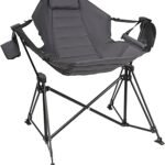 Hammock Camping Chair Folding 350lbs Foldable Portable Rocking Chairs for Adults Outside Swinging Camp with Stand Lawn Garden Hanging Outdoor