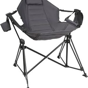 Hammock Camping Chair Folding 350lbs Foldable Portable Rocking Chairs for Adults Outside Swinging Camp with Stand Lawn Garden Hanging Outdoor