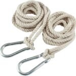 Hammock Tree Straps Extra Long - 2 Pack Tree Swing Hanging Straps Hammock Rope 16.4ft Each with Heavy Duty Carabiner Hooks Kit for Camping Trip Playground Outdoor