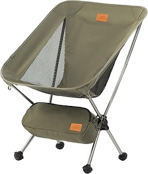 Naturehike YL08 Ultralight Camping Chair, 2.38 LBS Portable Backpacking Chair with Anti-Sinking Feet, Lightweight Compact Folding Hiking Camp Chair