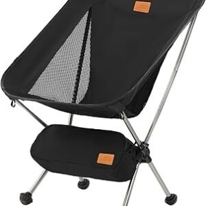 Naturehike YL08 Ultralight Camping Chair, 2.38 LBS Portable Backpacking Chair with Anti-Sinking Feet, Lightweight Compact Folding Hiking Camp Chair