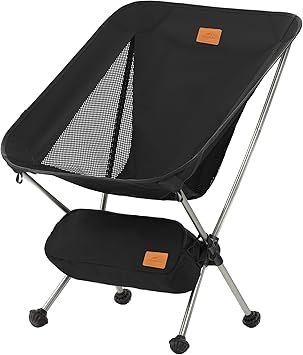 Naturehike YL08 Ultralight Camping Chair, 2.38 LBS Portable Backpacking Chair with Anti-Sinking Feet, Lightweight Compact Folding Hiking Camp Chair
