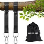Tree Swing Hanging Straps Kit Holds 2200 lbs,10ft Extra Long Straps Strap with Safer Lock Snap Carabiner Hooks Perfect for Tree Swing & Hammocks, Perfect for Swings,Carry Pouch Easy Fast Installation