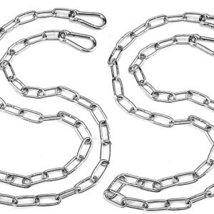 Hanging Swing Chair Chain Kit, 2 Set Stainless Steel Hardware Heavy Duty Porch Swing Hammock Chain Kit Hanging Hooks for Hammock, Rope, Tire, Tree Swings