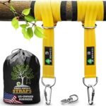 Safe Tree Swing Hanging Kit (Set of 2) - 10ft Long Straps with Two Alloy Carabiners and 2200 Lb Breaking Strength - Easy & Fast Installation for All Types of Swings and Children