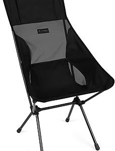 Helinox Sunset Chair Lightweight High-Back Collapsible Camping Chair Blackout, 3.4Ibs Outdoor Chairs, Picnic Chair, Portable Camping Chair, with Side Pockets