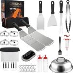 Blackstone Griddle Accessories, 30PCS Grilling Accessories for Outdoor Grill, Grill Accessories with Spatula, Basting Cover, Egg Rings for Outdoor BBQ, Camping, Teppanyak