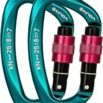Screwgate Locking Carabiner Clip - Professional Rock Climbing Carabiner Screw Lock,Heavy Duty Carabiners for Climbing,Mountaineer,Hammock,Camping,Outdoor Equipment