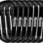 Carabiner Clip,Heavy Duty Carabiners 900lbs-1543lbs,Multipurpose for Camping Essentials,Hiking,keychain clip,Hammock,Dog Leash Harness,Carabiner for Keys,Key Chain Hooks Outdoor Gym etc&Utility D Ring