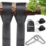 Frocopo Extra Long Tree Swing Kit, 5FT Premium Nylon Straps Hold 2200LBS, Safety Lock Carabiners, Hammock Hanging Strap Quick & Easy Installation