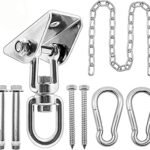 Hammock Hanging Kit with Swing Chain 39inch, 1000lbs Capacity Hanging Hooks Heavy Duty 360° Swivel for Yoga, Chair, Tree, Indoor & Outdoor Gym