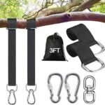 Safe Tree Swing Hanging Straps Kit, 3FT/10FT/15FT/20FT, Heavy Duty Holds 5500LBS Extra Long Adjustable Tree Swing Straps, Easy & Fast Way to Hang Any Swing or Hammock(3 FT)