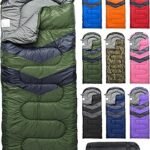 MalloMe Sleeping Bags for Adults Cold Weather & Warm - Backpacking Camping Sleeping Bag for Kids 10-12, Girls, Boys - Lightweight Compact Camping Essentials Gear Accessories Hiking Sleep Must Haves
