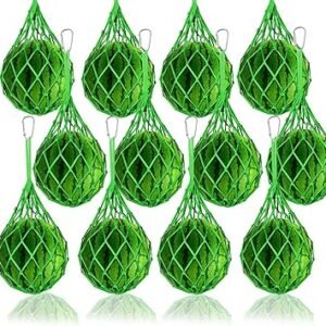 12 Pack Melon Hammocks Cradles, Melon Hammock for Trellis Heavy Duty Watermelon Nets with Hooks (Green)