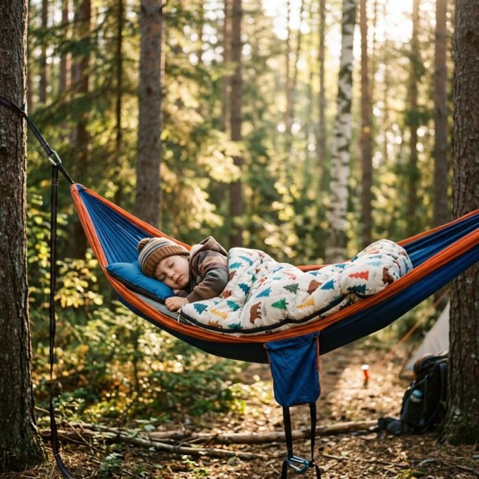 Kids camping hammock
