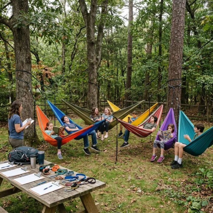 Kids camping hammock
