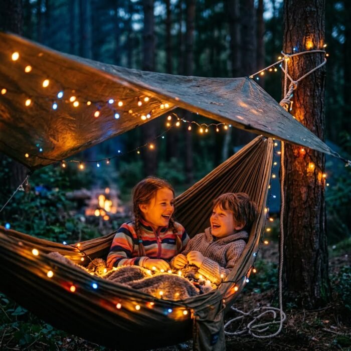 Kids camping hammock