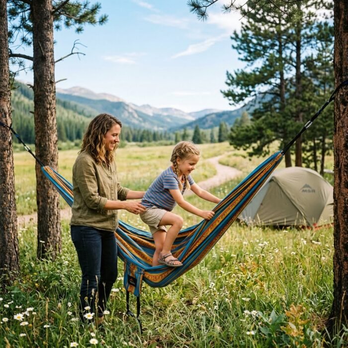 Kids camping hammock