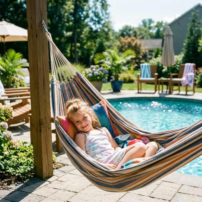 Kids camping hammock