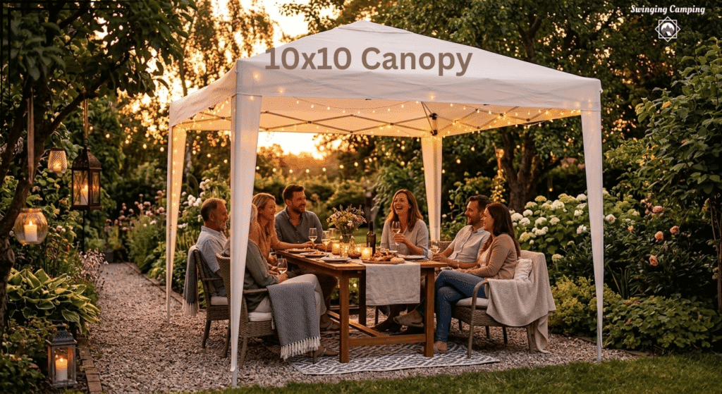 How tall is a 10x10 canopy?