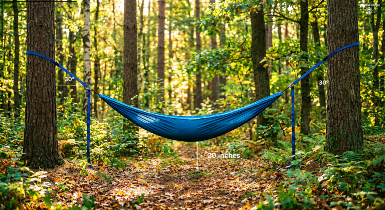 how to set up a hammock for camping?