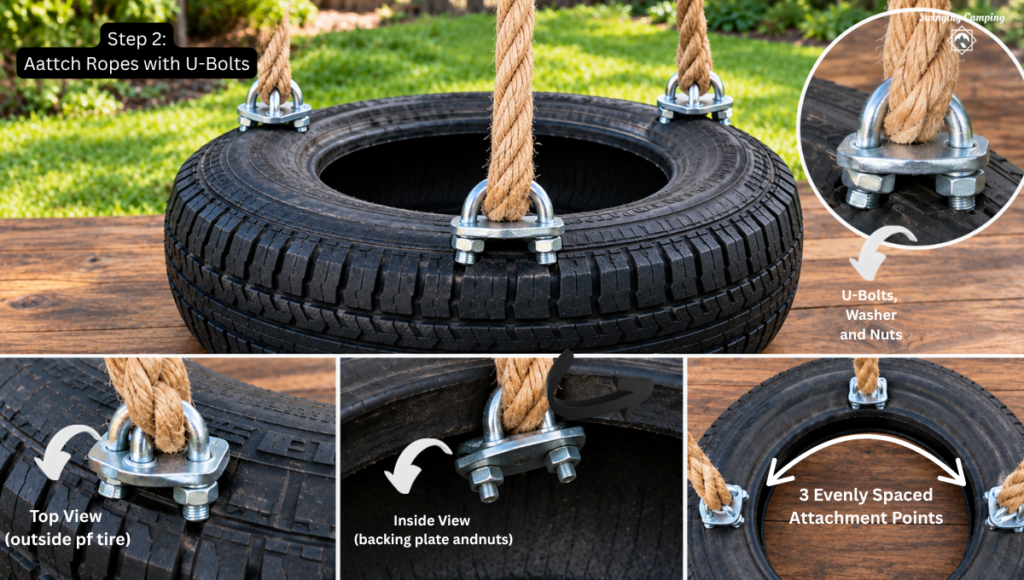how to tie a tire swing?