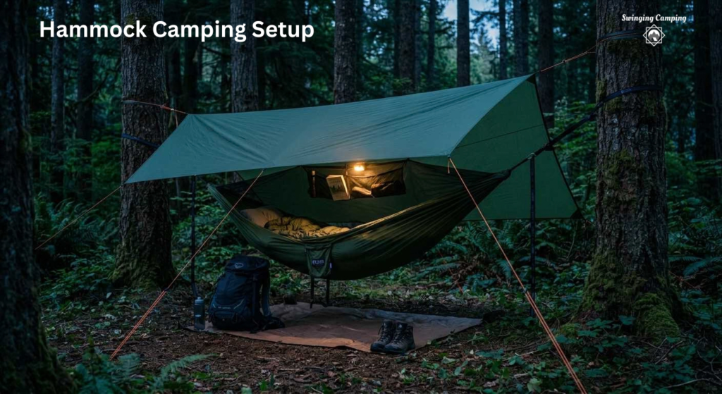 how to set up a hammock for camping?